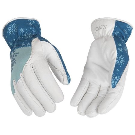 KINCOPRO 103HKW S Gloves, Women's, S, Angled Wing Thumb, EasyOn Cuff, PolyesterSpandex, Blue 103HKW-S